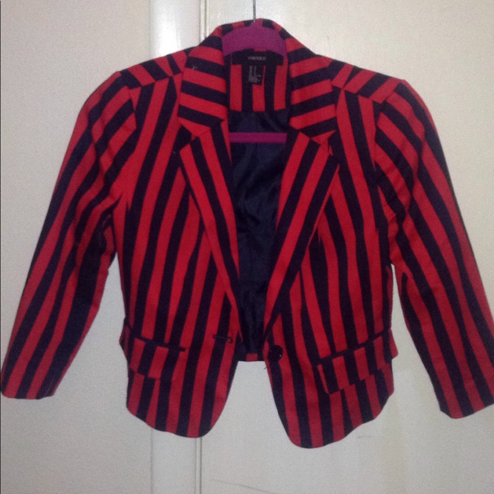 ❤️🖤Red & Black Striped Blazer❤️🖤